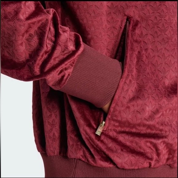 Adidas Originals Monogram Plush Velour Track Jacket - Picture 4 of 7
